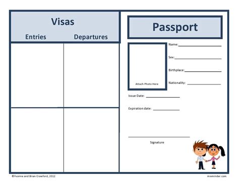 Free Passport Printable Template