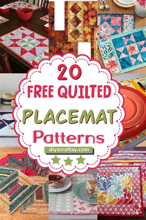 Free Patterns For Quilted Placemats
