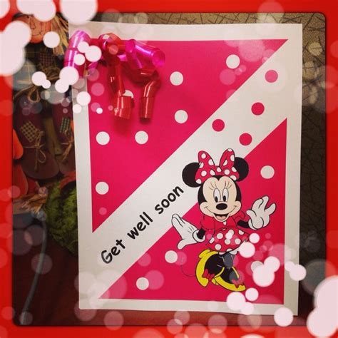Free Persionizable And Printable Minnie Mouse Get Well Card