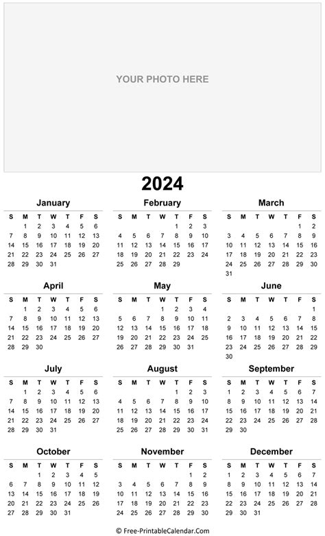 free photo calendar 2024