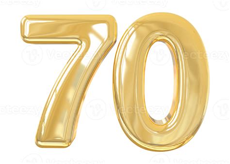 free picture of 70 in gold