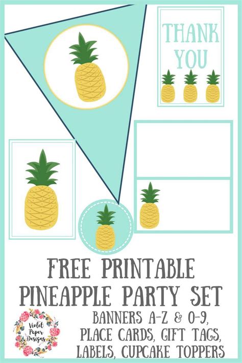 Free Pineapple Party Printables