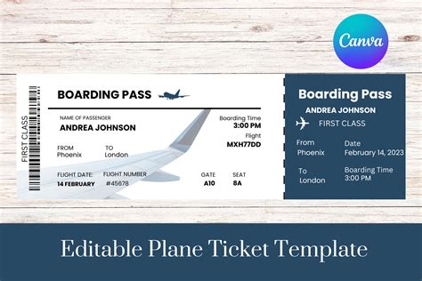 Free Plane Ticket Printable