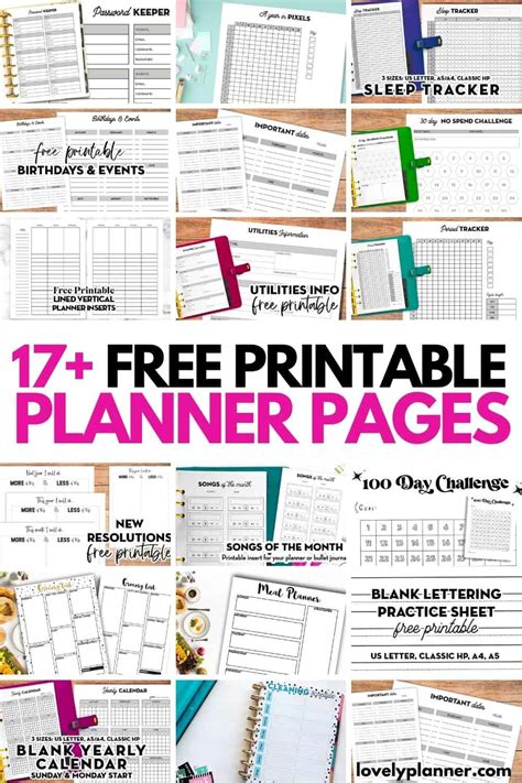 Free Planner Pages Printable