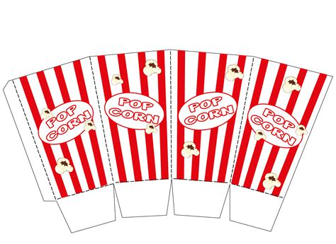 Free Popcorn Box Printable