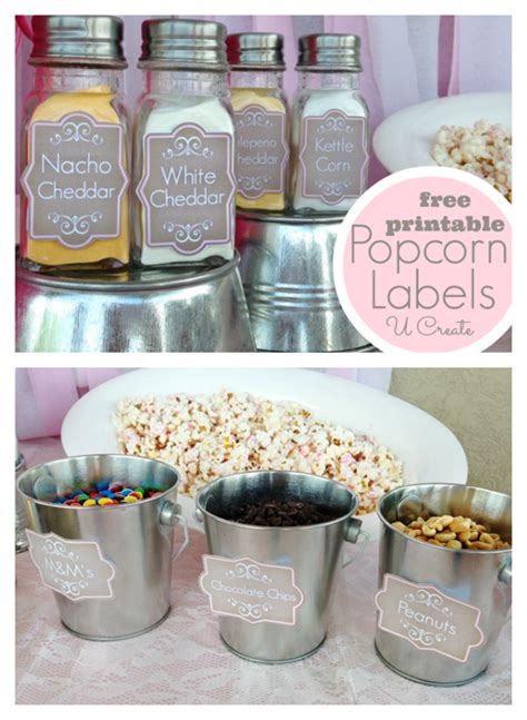 Free Popcorn Shaker Printable Labels