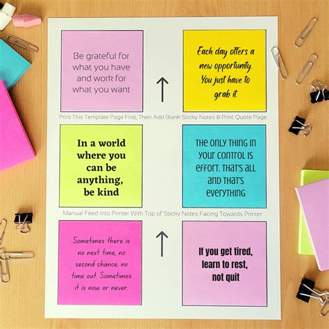 Free Post It Note Quotes Printable