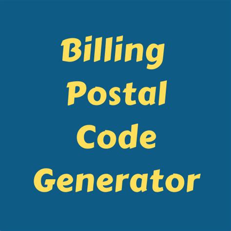 free postal code generator