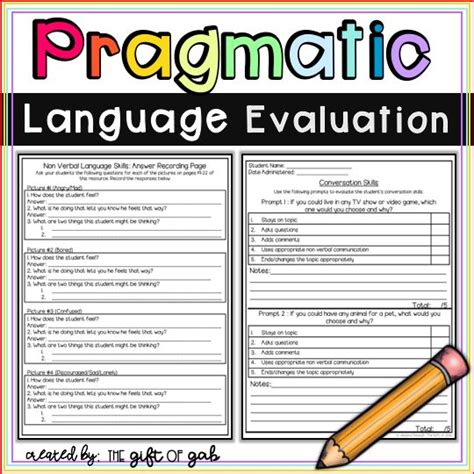 free pragmatic language assessment