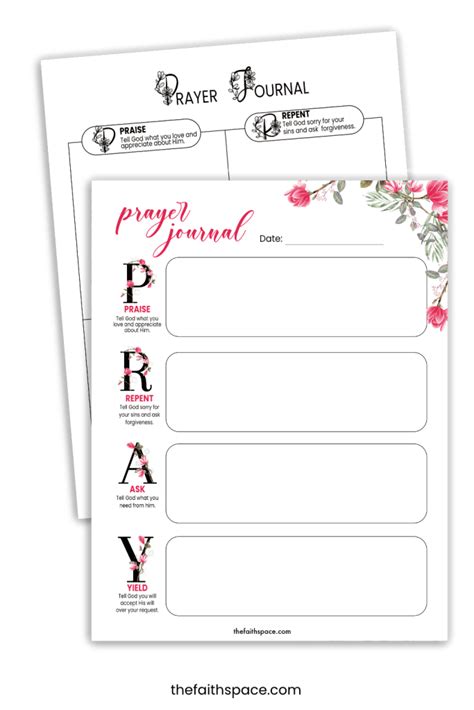 Free Prayer Notebook Printables