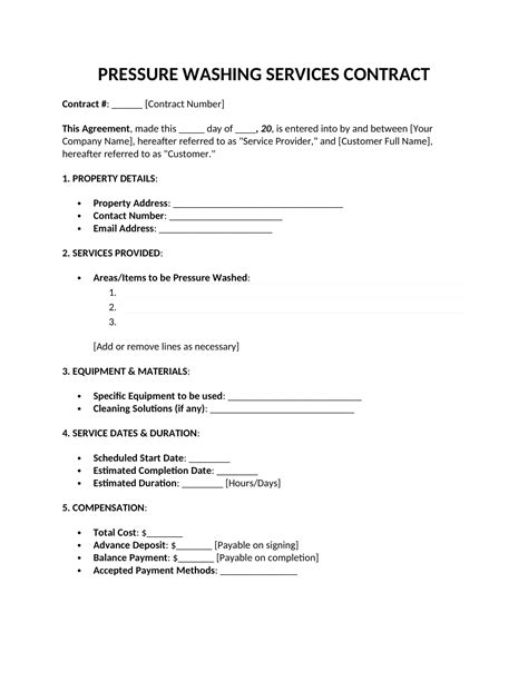 28 Pressure Washing Contract Template in 2020 Purchase order template