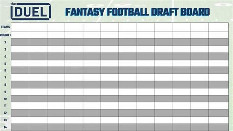 Free Printable 16 Round Draft Board