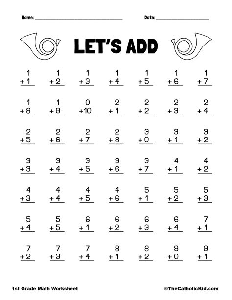 Free Printable 1St Grade Math