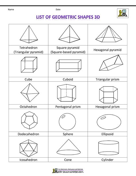 free printable 3d geometric shapes