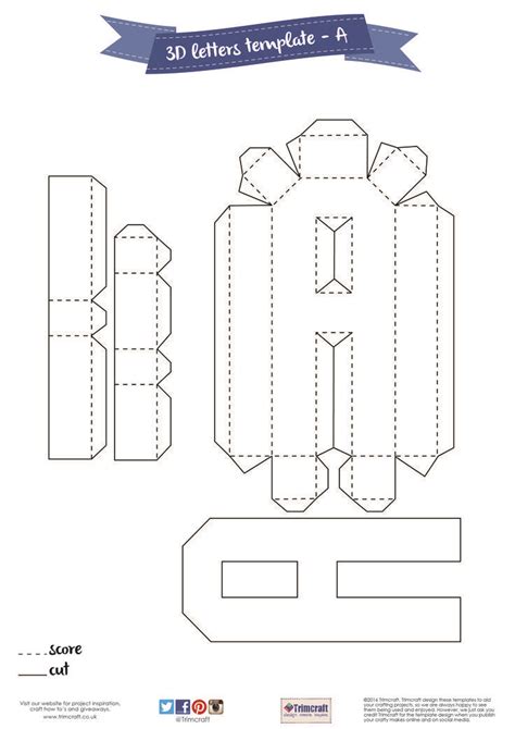 Free Printable 3D Letter Templates