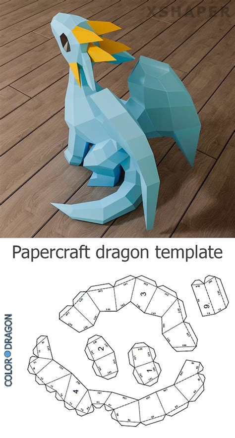 Free Printable 3D Paper Instructables Template