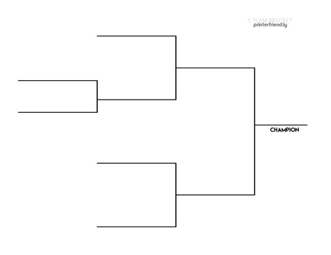 Free Printable 5 Team Bracket