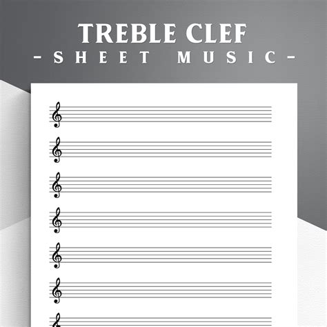 Free Printable A4 Treble Clef Notes