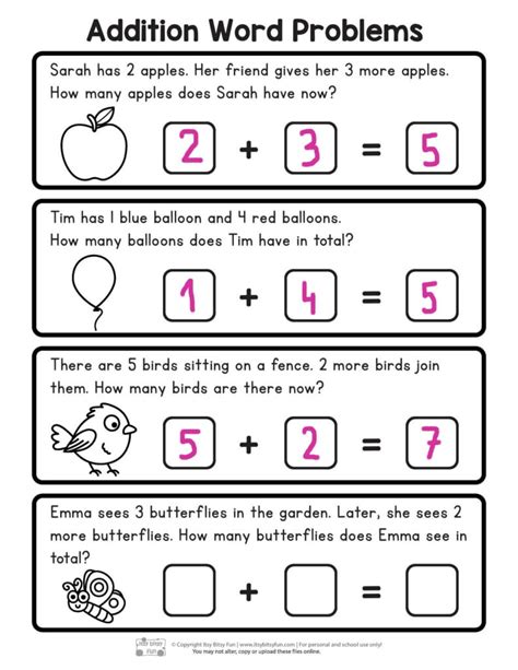 Free Printable Addition Relay Problems