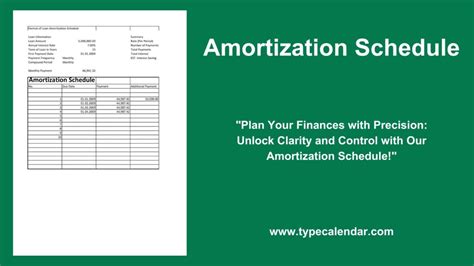 Free Printable Ammortization Schedule