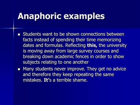Free Printable Anaphoric Examples