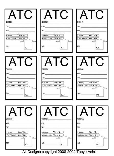 Free Printable Atc Backs