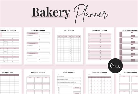 Free Printable Bakery Planner