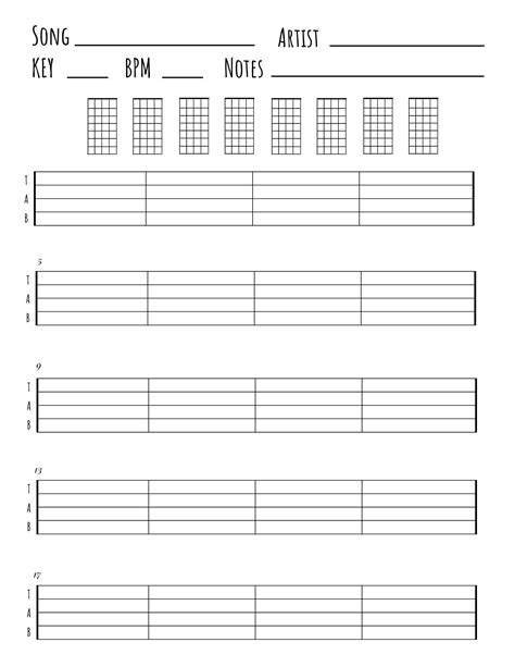 Free Printable Banjo Tabs