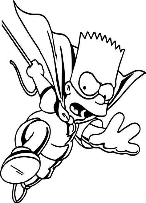 free printable bart simpson coloring pages
