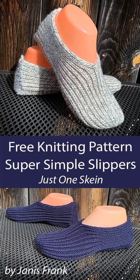 Free Printable Basic Pattern For Knitted Slippers