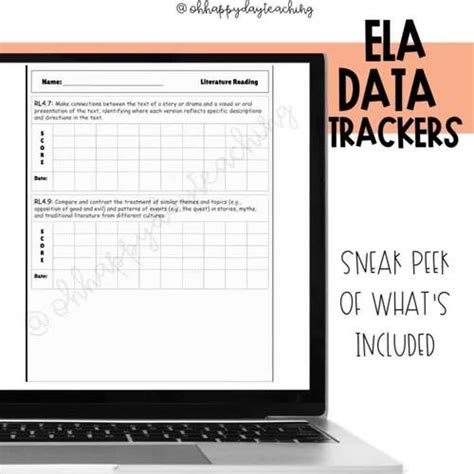 Free Printable Benchmark Ela Data Tracking Sheets Third Grade