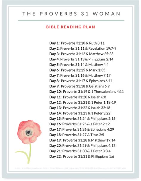 Free Printable Bible Study Lessons For Proverbs 31
