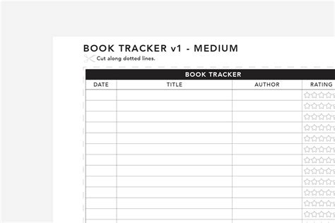 free printable book tracker passion planner