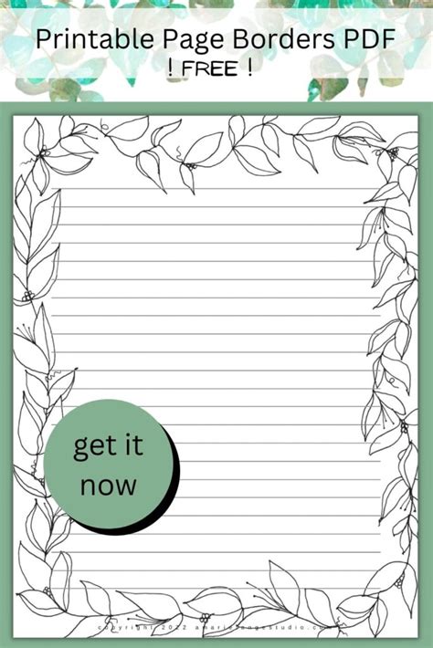 Free Printable Borders Pdf