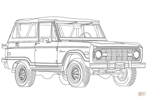 free printable bronco vehicle coloring pages