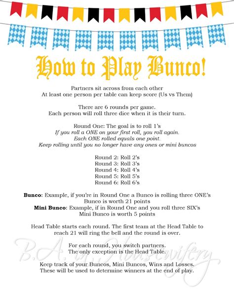 Free Printable Bunco Rules: Everything You Need To Know