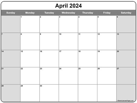 free printable calendar 2024 monthly april