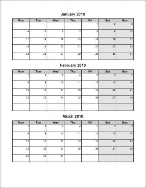 Free Printable Calendars 3 Months Per Page: A Convenient Way To Stay Organized