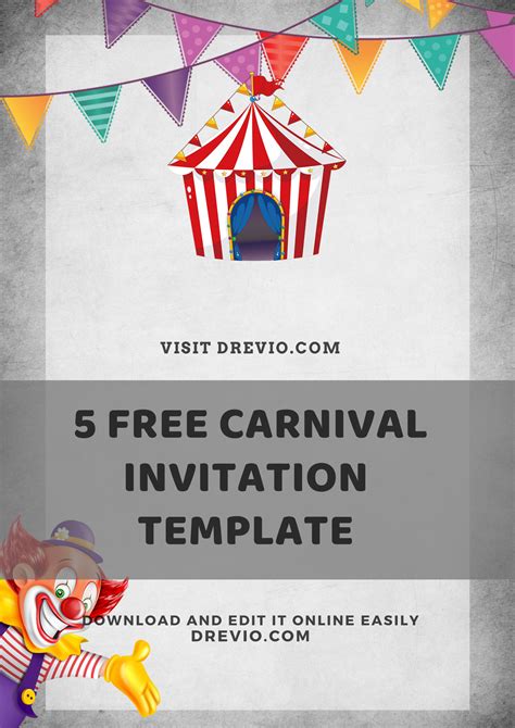 Free Printable Carnival Invitations