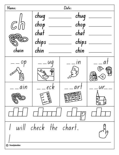 Free Printable Ch Digraph Worksheets
