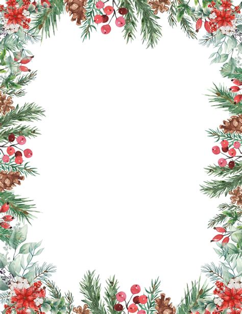 Free Printable Christmas Border Templates