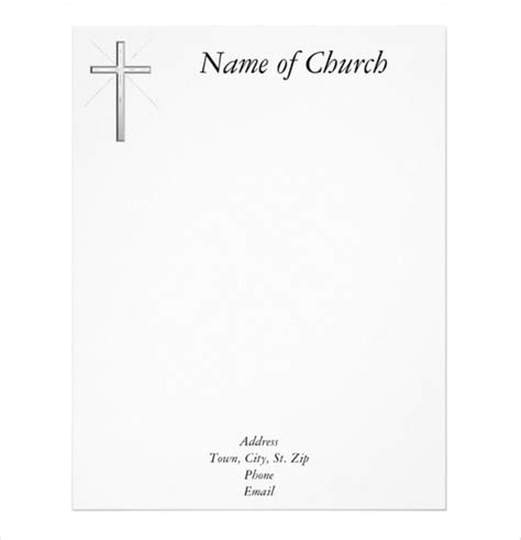 free printable church letterhead templates