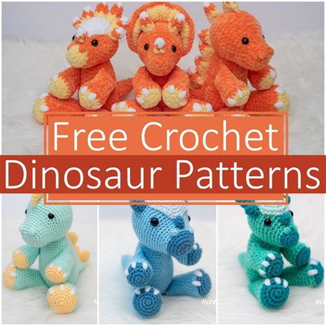 Free Printable Crochet Dinosaurs Pattern