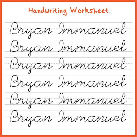 Free Printable Cursive Name Practice