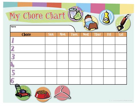 Free Printable Customizable Chore Chart