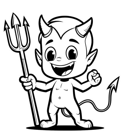 Free Printable Cute Devil Cartoon