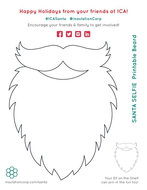 free printable cutting santa beard