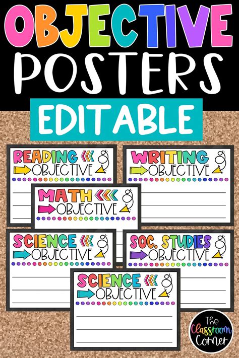 Free Printable Daily Objective Posters