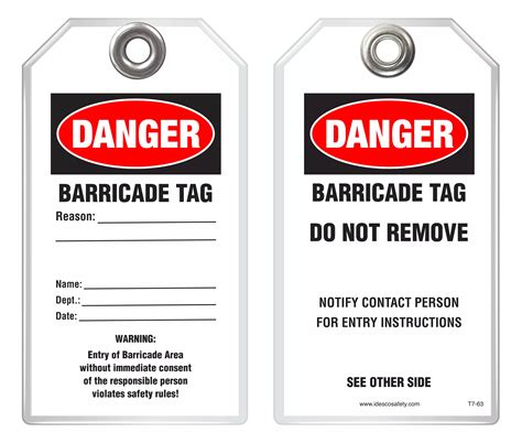 Free Printable Danger Tags