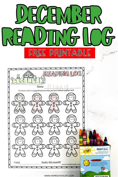 Free Printable December Reading Log